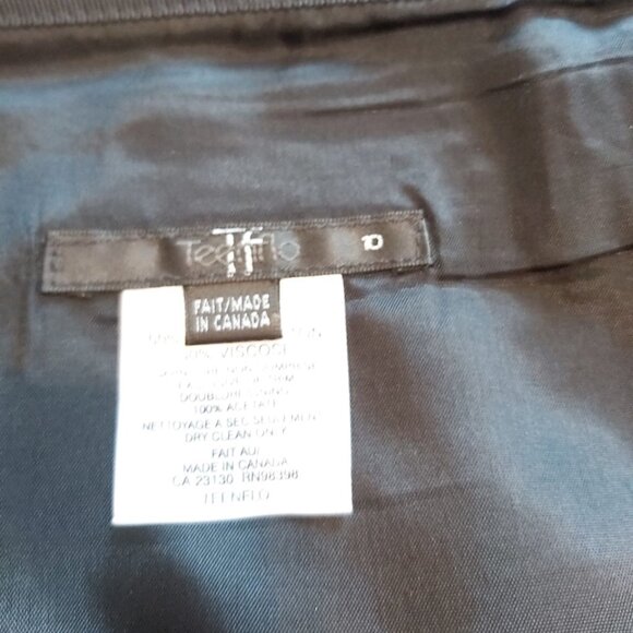 SKIRT TEEFLIO LABEL - MADE IN CANADA - NEW NO TAGS - BLK/WHITE  SIZE 10 - Picture 4 of 5